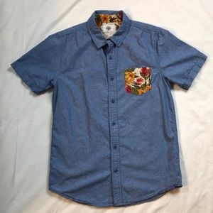 “On the Byas” Short Sleeve Collared Shirt - Small